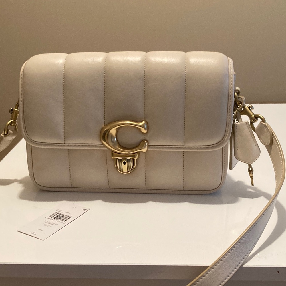 Coach studio bag with linear quilting